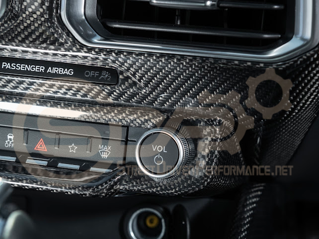 2024-UP FORD MUSTANG S650 | CARBON FIBER SINGLE SCREEN AC CONTROL CENTER SURROUNDING INTERIOR TRIM COVER